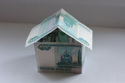 домик из российских рублей